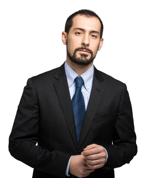 Portrait Handsome Businessman Isolated White Handsome — Stock Photo, Image