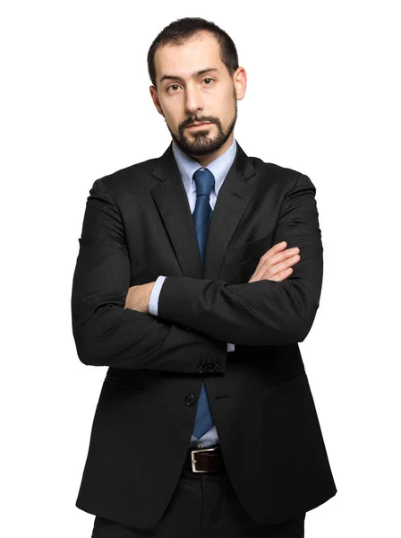 Portrait Handsome Businessman Isolated White Background — Stock Photo, Image