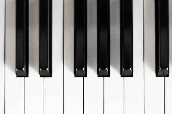 Primo Piano Una Tastiera Pianoforte — Foto Stock