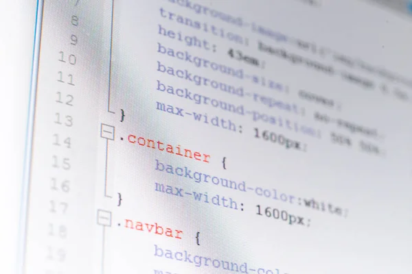 Programming Concept Code Monitor Css Style Sheet — Stock Photo, Image