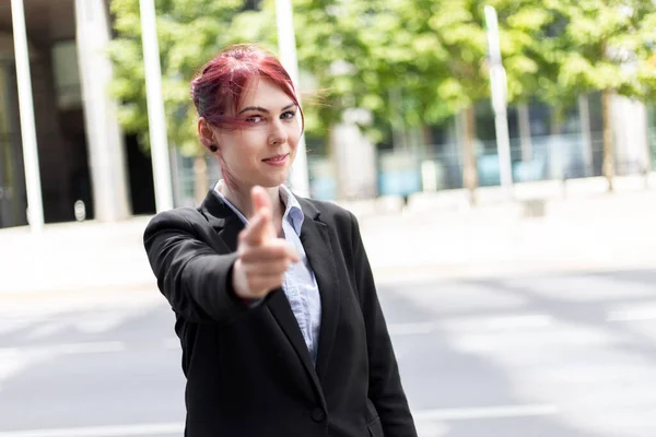 Businesswoman Pointing You — Stock Photo, Image