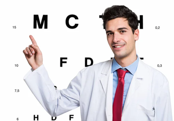 Οφθαλμίατρος Που Κάνει Εξέταση Όρασης — Φωτογραφία Αρχείου