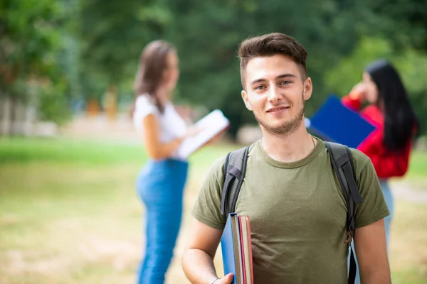 Young Student Front Group Friends School College University — Stock Photo, Image