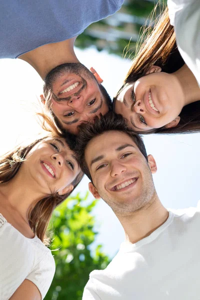 Group Friends Taking Picture Themselves Stock Image