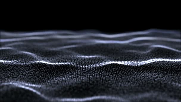 Particelle Blu. Particelle naturali galleggianti organiche su sfondo rilassante. Particelle scintillanti con Bokeh. Rallentatore . — Video Stock