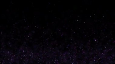 Titreşen parçacıklar, parçacıkların rasgele hareket. Güzel arka plan rahatlatıcı üzerinde. Bokeh ile ışıltılı parçacıklar