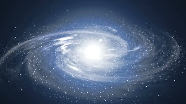Una hermosa escena espacial con una galaxia giratoria — Vídeos de Stock
