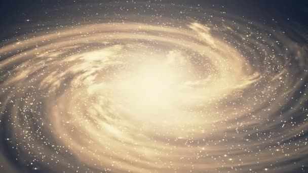 Una hermosa escena espacial con una galaxia giratoria — Vídeo de stock