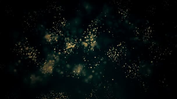 Natürliche Schwimmende Organische Partikel Auf Herrlich Entspanntem Hintergrund Glitzernde Teilchen — Stockvideo