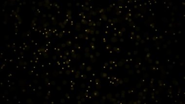 Titreşen parçacıklar, parçacıkların rasgele hareket. Güzel arka plan rahatlatıcı üzerinde. Bokeh ile ışıltılı parçacıklar