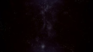 Titreşen parçacıklar, parçacıkların rasgele hareket. Güzel arka plan rahatlatıcı üzerinde. Bokeh ile ışıltılı parçacıklar