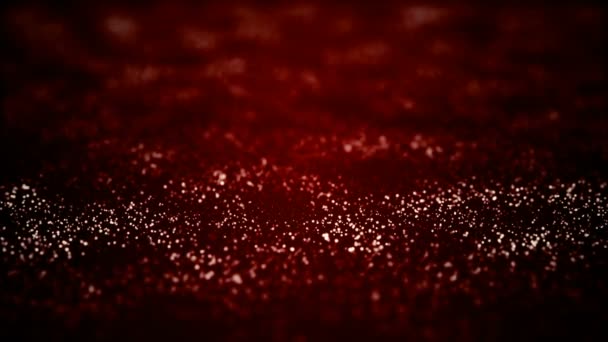Abstract background with moving and flicker particles. Flickering Particles, random motion of particles.On beatiful relaxing Background. Glittering Particles With Bokeh — Stock Video
