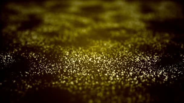 Abstract background with moving and flicker particles. Flickering Particles, random motion of particles.On beatiful relaxing Background. Glittering Particles With Bokeh — Stock Video