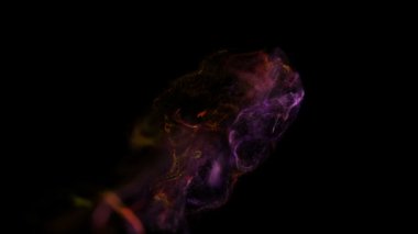 Sıvı parçacıklarının soyut arka planı. Beatiful rahatlatıcı Arka Plan. Bokeh ile Pırıltılı Parçacıklar. Yavaş çekim