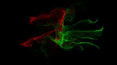 Sıvı parçacıklarının soyut arka planı. Beatiful rahatlatıcı Arka Plan. Bokeh ile Pırıltılı Parçacıklar. Yavaş çekim