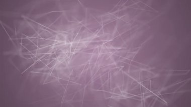 Hareketli çizgiler, noktalar ve üçgenler ile soyut güzel geometrik arka plan. Plexus Fantasy soyut teknoloji.