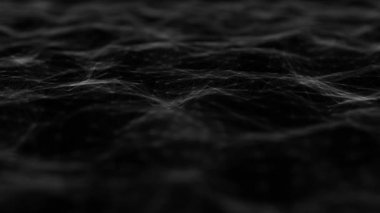 Hareketli çizgiler, noktalar ve üçgenler ile soyut güzel geometrik arka plan. Plexus Fantasy soyut teknoloji.