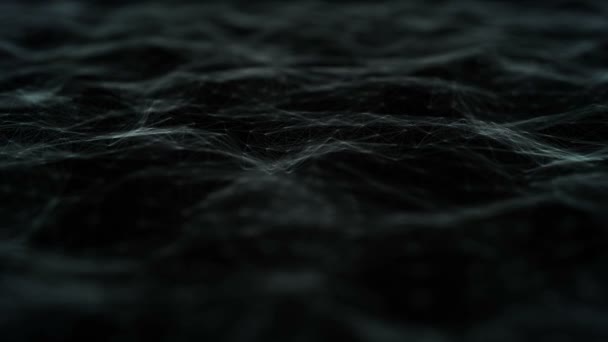 Beau fond géométrique abstrait avec lignes mobiles, points et triangles. Plexus fantasy technologie abstraite .