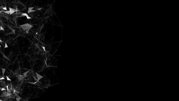 Beau fond géométrique abstrait avec lignes mobiles, points et triangles. Plexus fantasy technologie abstraite .