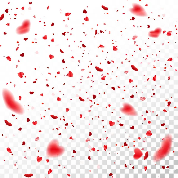 Stock Vector Illustration Defocused Red Confetti Isolated Transparent Background Eps — Stock Vector