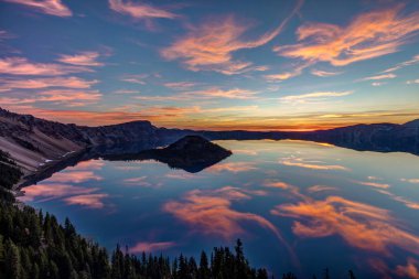 Volcanic Sunrise at Crater Lake clipart