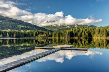 Kayıp göl rıhtım Whistler, British Columbia, Kanada