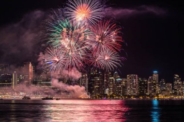 Fireworks in Vancouver city