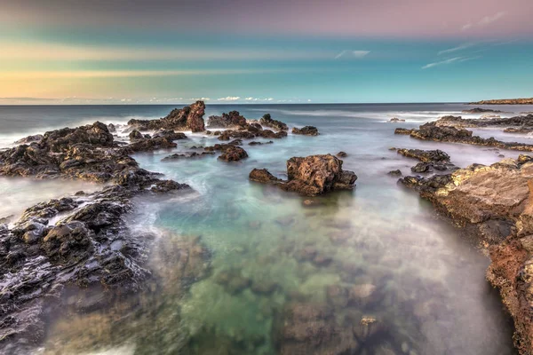 Lunga Esposizione Presa Sulla Spiaggia Hookipa Sull Isola Maui Hawaii — Foto Stock