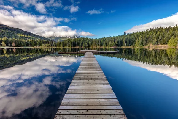 Whistler\'s Lost lake with its long dock