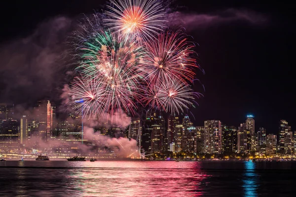 Fireworks in Vancouver city