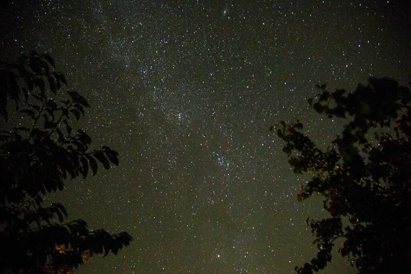 Céu Estrelado Noite Vista Cênica — Fotografia de Stock