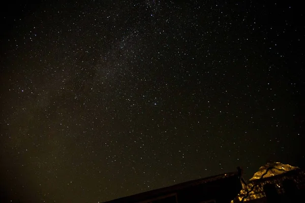 Céu Estrelado Noite Vista Cênica — Fotografia de Stock