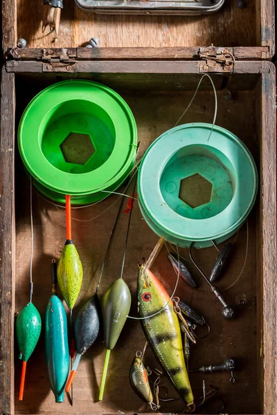 フック棒と釣り人装置のクローズ アップ — ストック写真