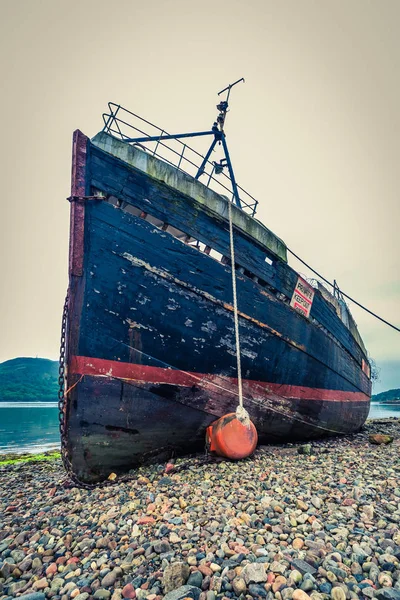 Rostiges Schiffswrack Fort William Der Küste Schottland — Stockfoto