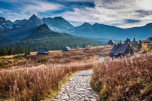 Impresionante Vista Camino Tatras Atardecer Polonia — Foto de Stock