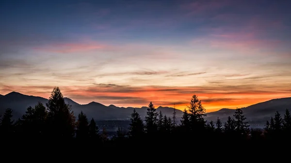 Atardecer Montaña Tatras Zakopane Polonia —  Fotos de Stock