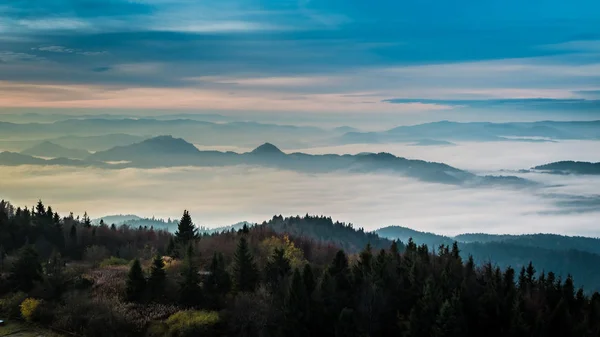 Maravilloso Amanecer Las Montañas Tatra Otoño Polonia — Foto de Stock