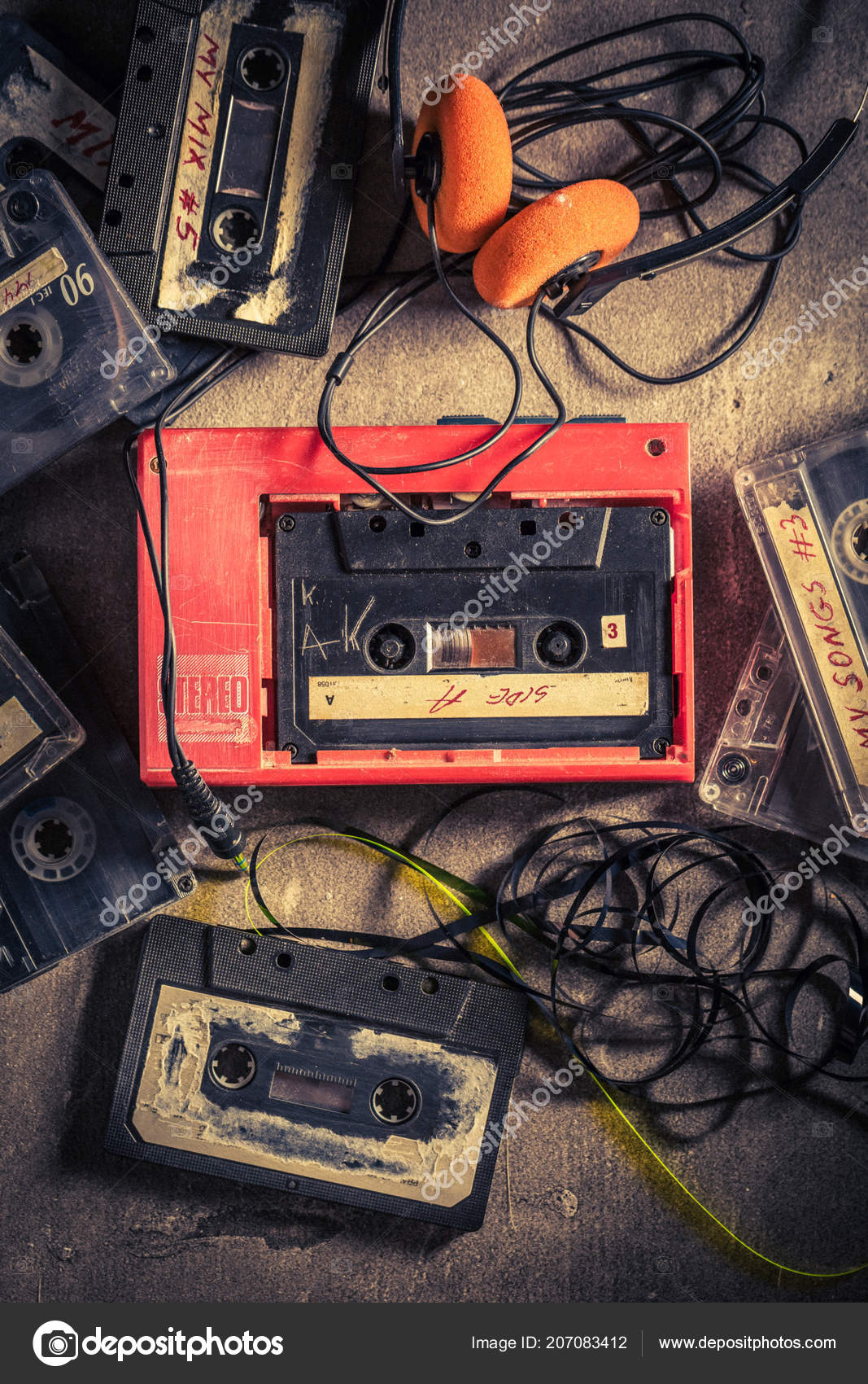 Retro Audio Cassette Headphones Walkman Stock Photo by ©Shaiith79 207083412