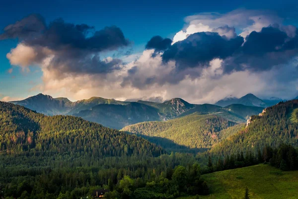 Tatra Gebirge Bei Untergang Zakopane Polen Europa — Stockfoto