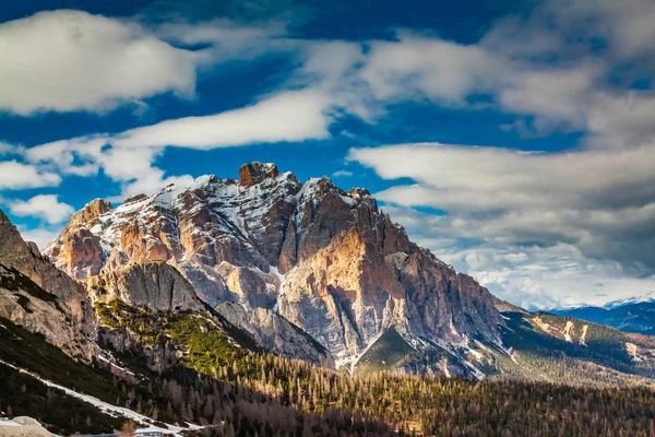 Piękna Wiosna Wschód Słońca Regionie Dolomity Włochy Europa — Zdjęcie stockowe