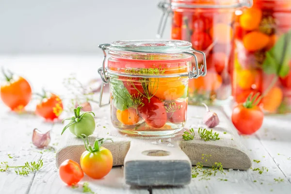 Frische Zutaten Für Rote Tomaten Dosen Sommer — Stockfoto