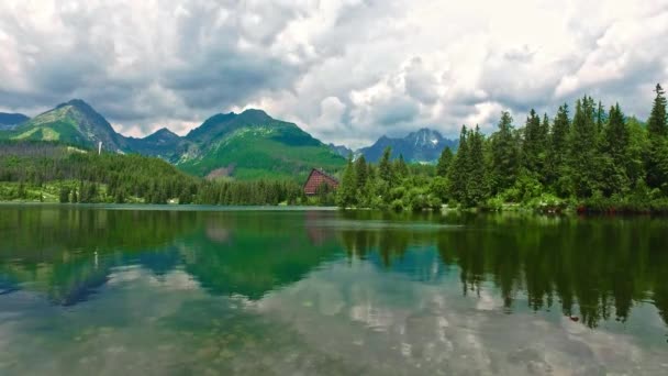 Polonya Slovakya Tatra Dağları Arasındaki Sınır Yolda — Stok video