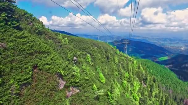 Strada Confine Tra Polonia Slovacchia Nelle Montagne Tatra — Video Stock