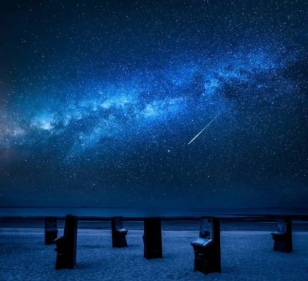 Milky Way Pinball Machine Portobello Beach Scotland — Stock Photo, Image