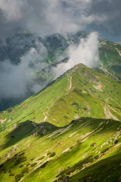 stock image Cloudy view from Kasprowy Wierch in Tatras, Poland