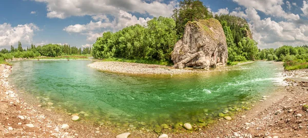 Prachtige Panorama Van Bialka Rivier Bergen Van Pieniny — Stockfoto