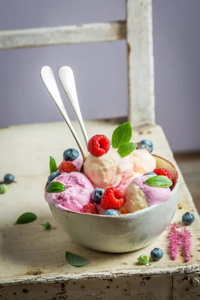 Gelado Frio Doce Feito Frutas — Fotografia de Stock