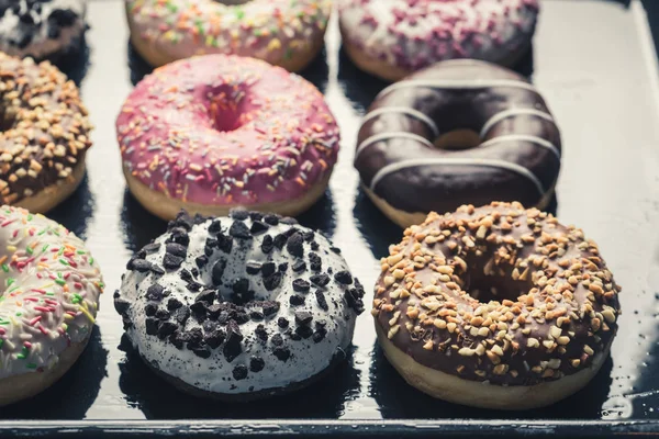Sweet Fresh Donuts Sweet Glaze — Stock Photo, Image