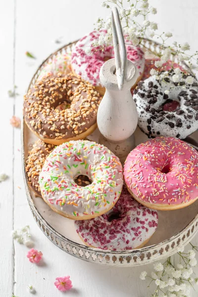 Rosquillas Deliciosas Frescas Listas Para Comer — Foto de Stock