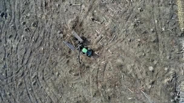 Volando por encima de la horrible deforestación, destrucción ambiental en Polonia — Vídeo de stock